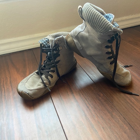 WILDING Barefoot Gray Kid Shoes with Lace EU 32 - Picture 2 of 11